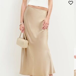 Reformation Layla Silk Skirt -Sand